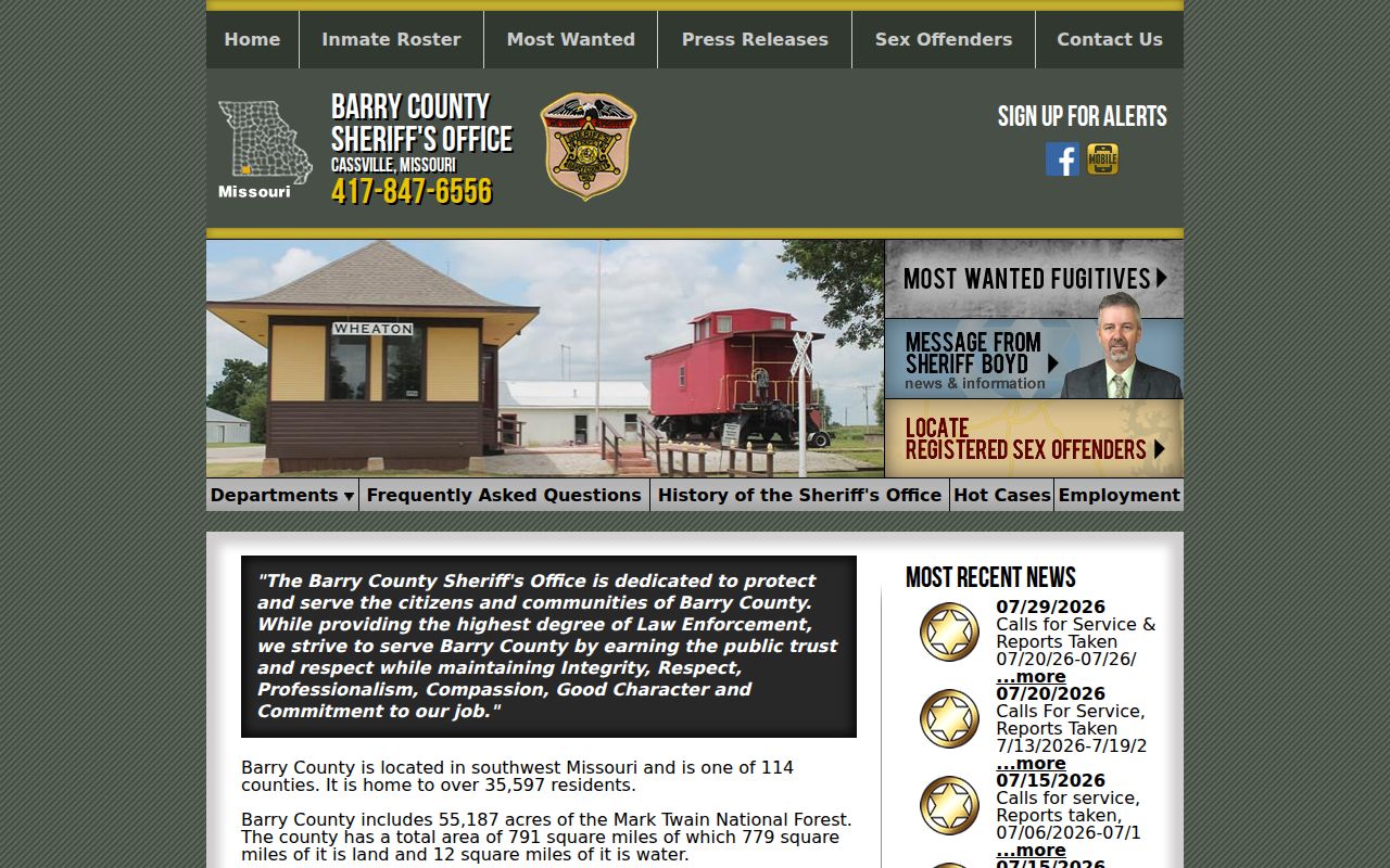 Barry County criminal records sheriff office website